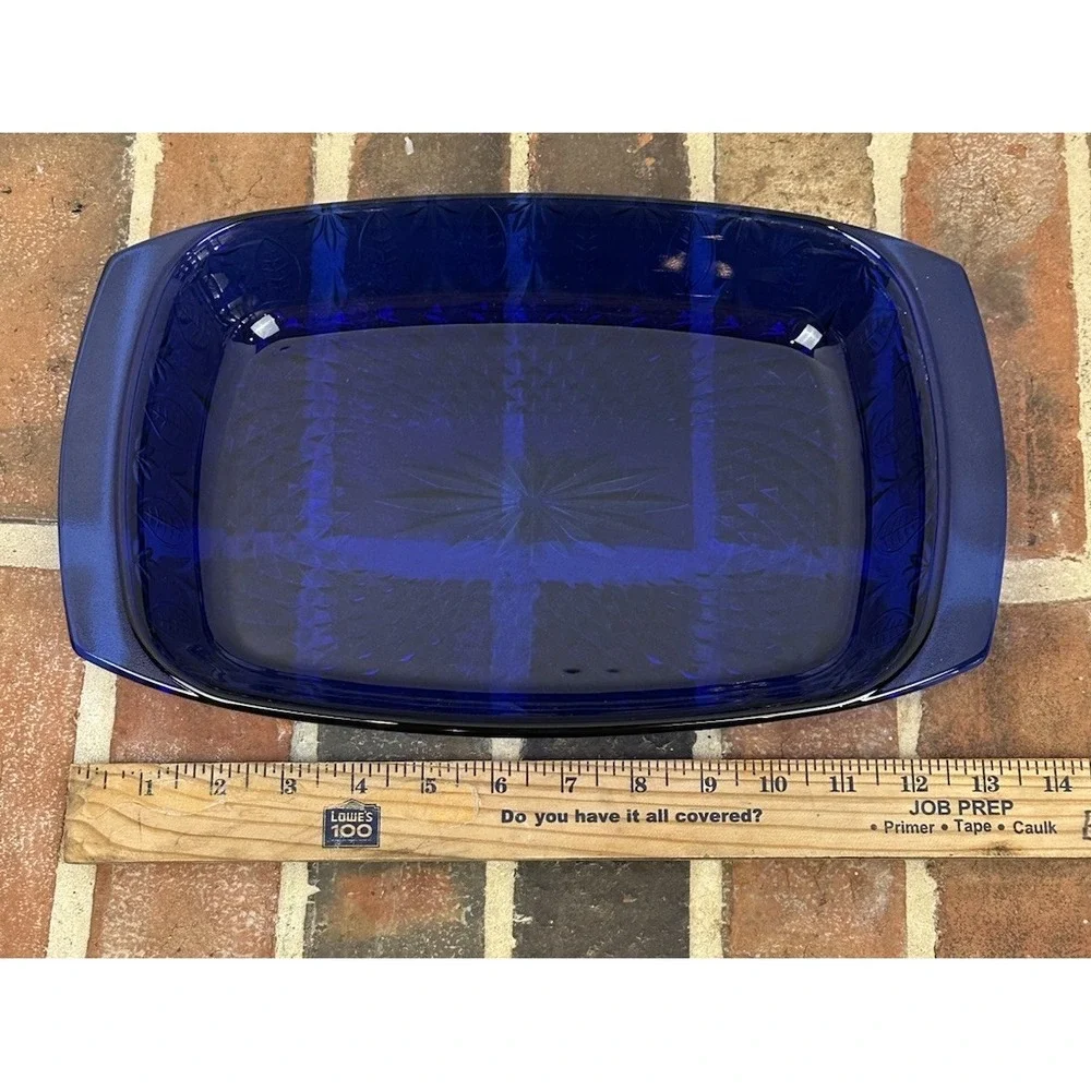 Vintage 70s Avon Royal Sapphire Cobalt Blue Pressed Glass 13